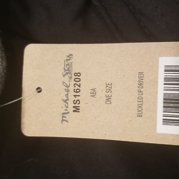 💕MICHAEL STARS💕 Buckled Up Driver Hat Abalone Gray NWT - Picture 11 of 11